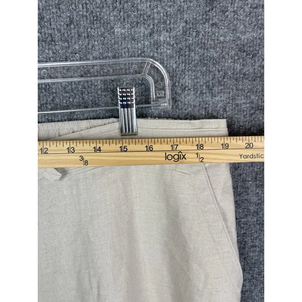 Men's Havanera Classic-Fit Linen-Blend Drawstring Pants in Stone/Natural, XL/TG‎